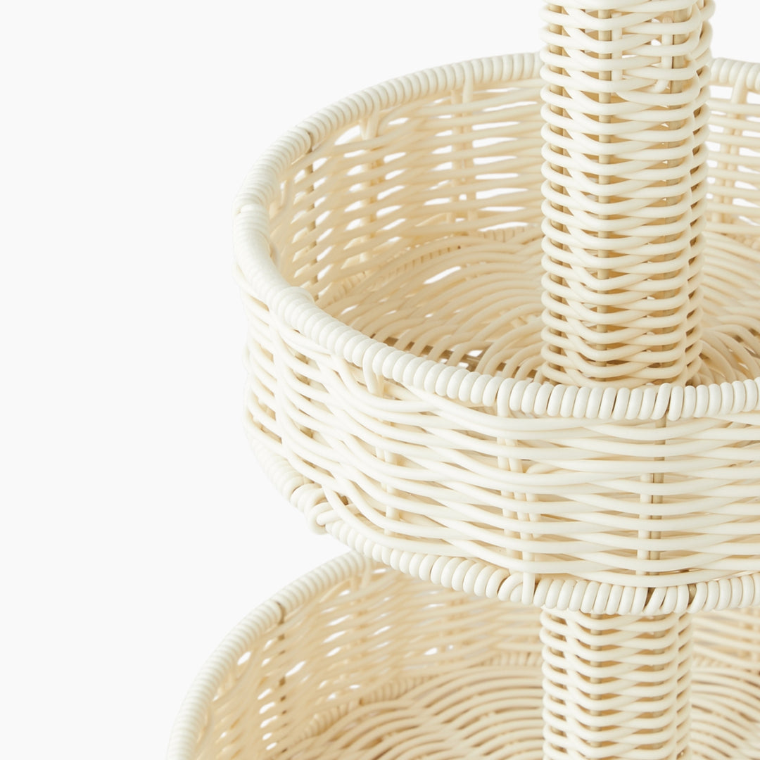 EH Coastlinear Plastic Cookie Stand 20+27 Cm Cream
