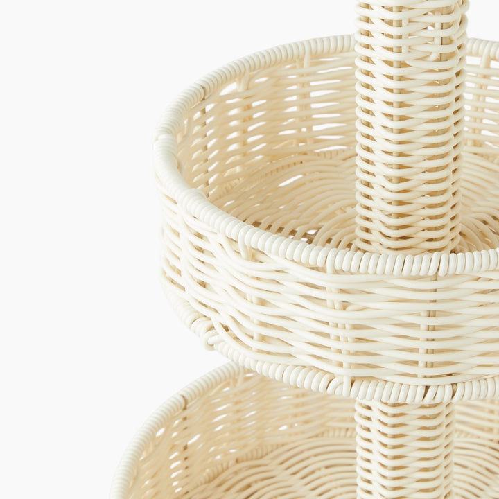 EH Coastlinear Plastic Cookie Stand 20+27 Cm Cream