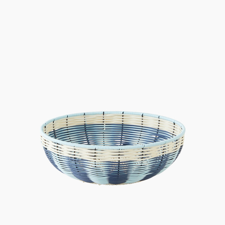 EH Coastlinear Plastic Serving Ware 30 Cm Blue - Cream