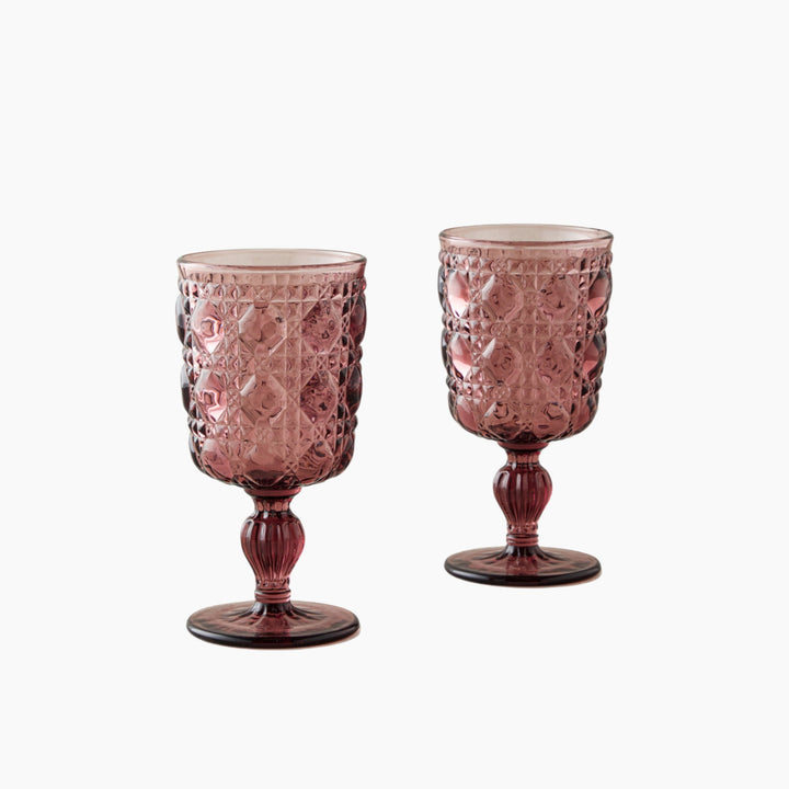 EH Crysta Glass 2 Pcs Chalice 250 Ml Pınk