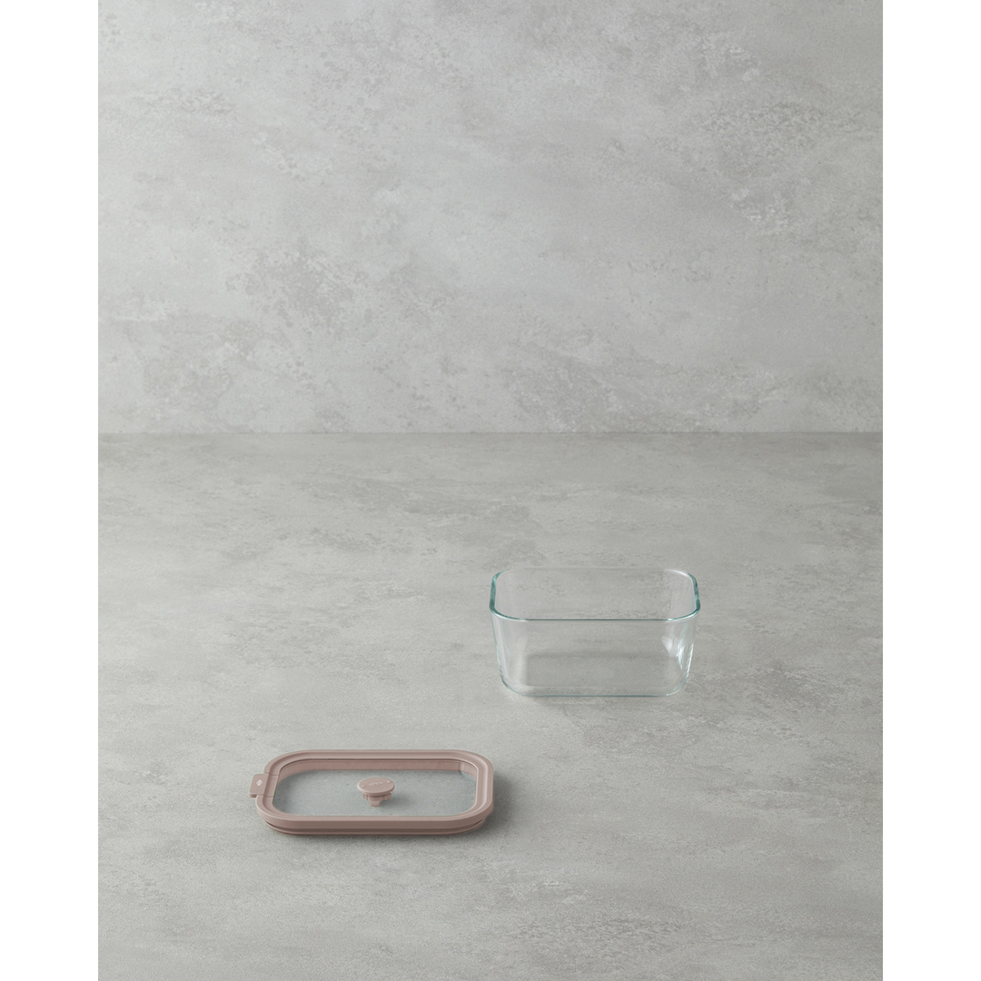 EH Simone Borosilicate Storage Container Light Pink