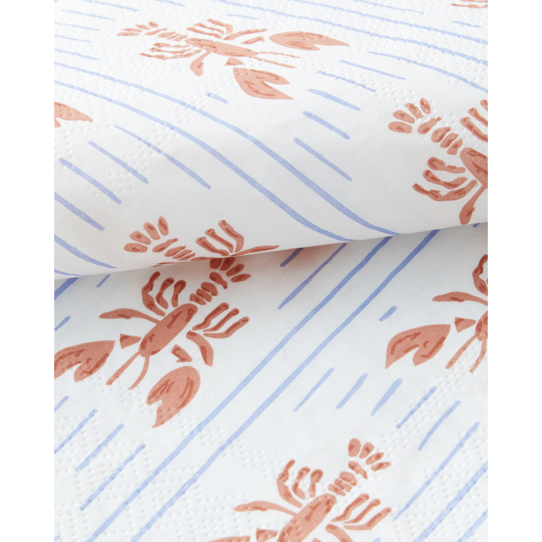 EH Clawdia Paper 20 Pcs Napkin 33X33 Cm Blue - Orange
