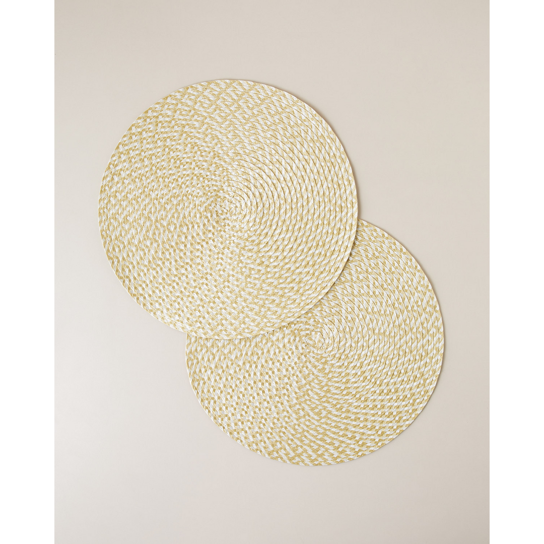 EH Gridle Pp-Polyester 2 Pcs Table Mat 38 Cm Natural