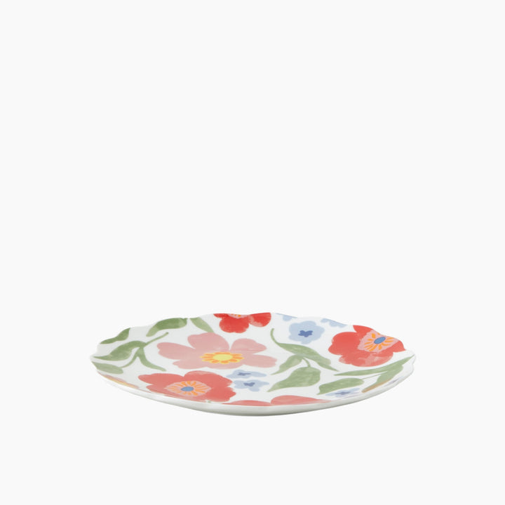 EH Bright Bloom New Bone China Cake Plate 19 Cm Colored