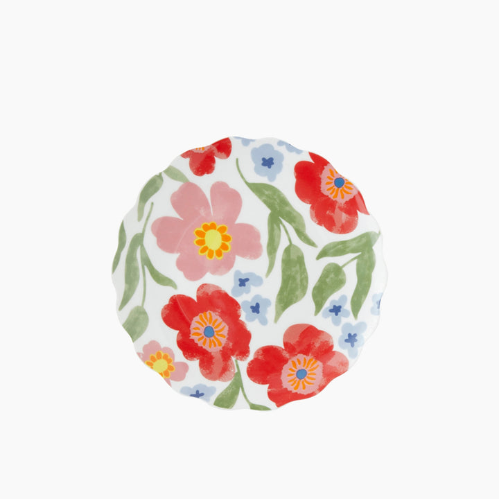 EH Bright Bloom New Bone China Cake Plate 19 Cm Colored
