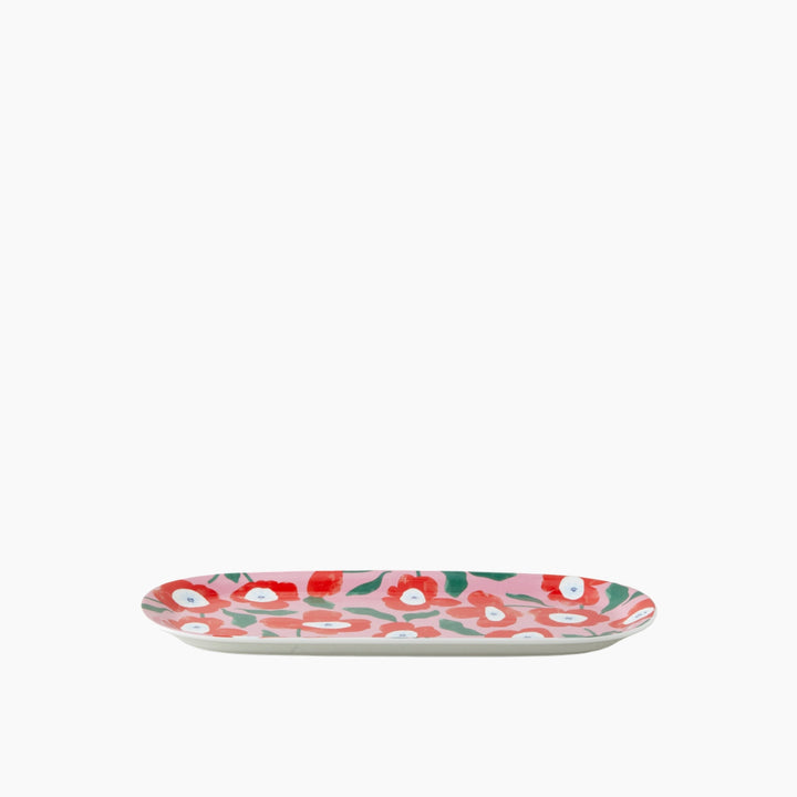 EH Bright Parade New Bone China Rectangular Plate 15X33 Cm Colored