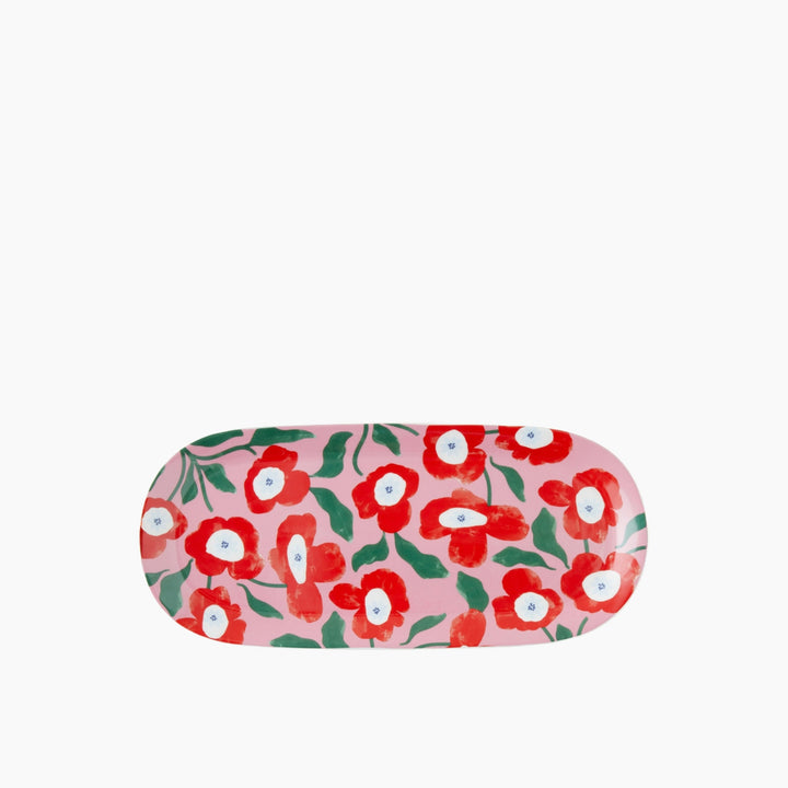 EH Bright Parade New Bone China Rectangular Plate 15X33 Cm Colored