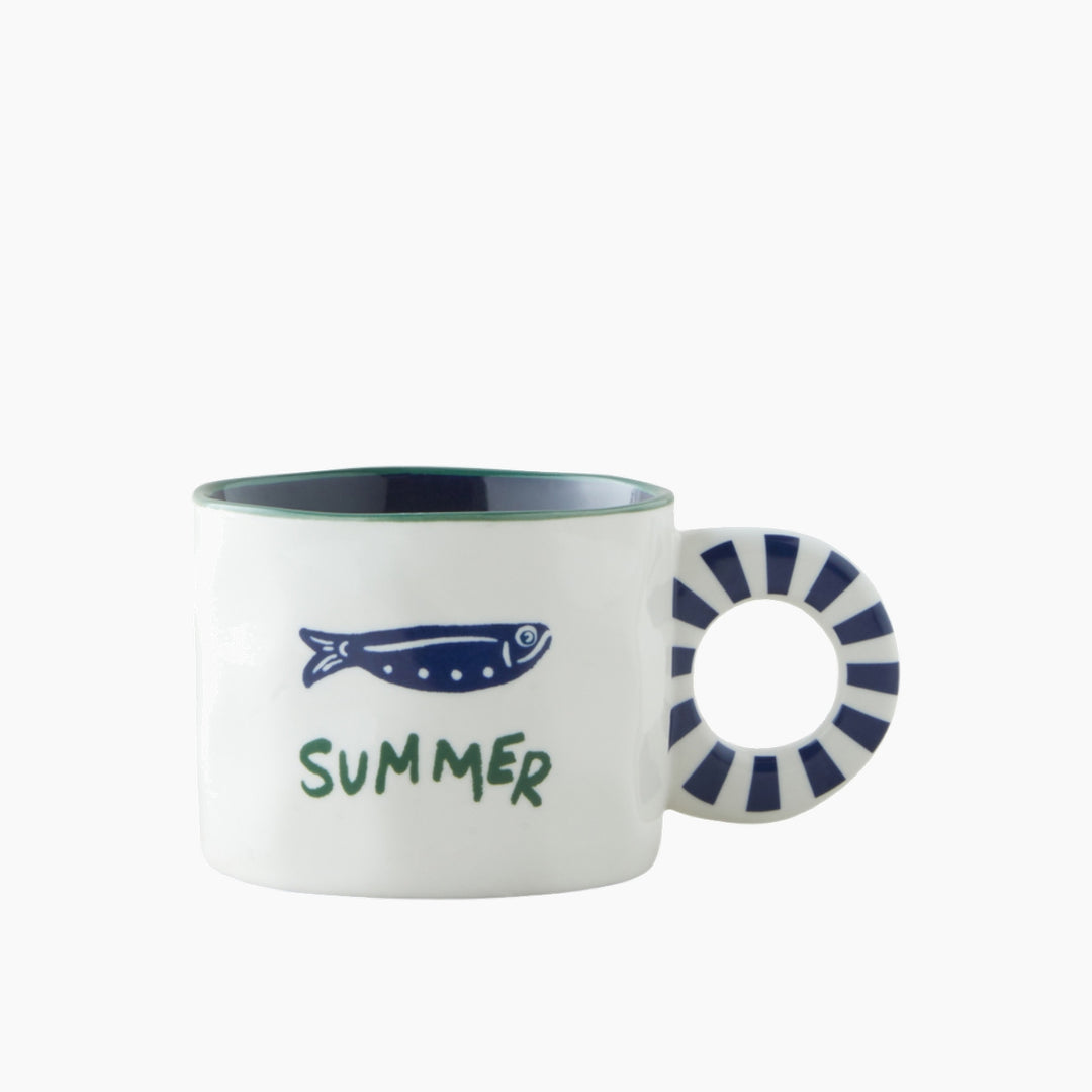 EH Mariner Blues New Bone China Mug 260 Ml Blue - Green
