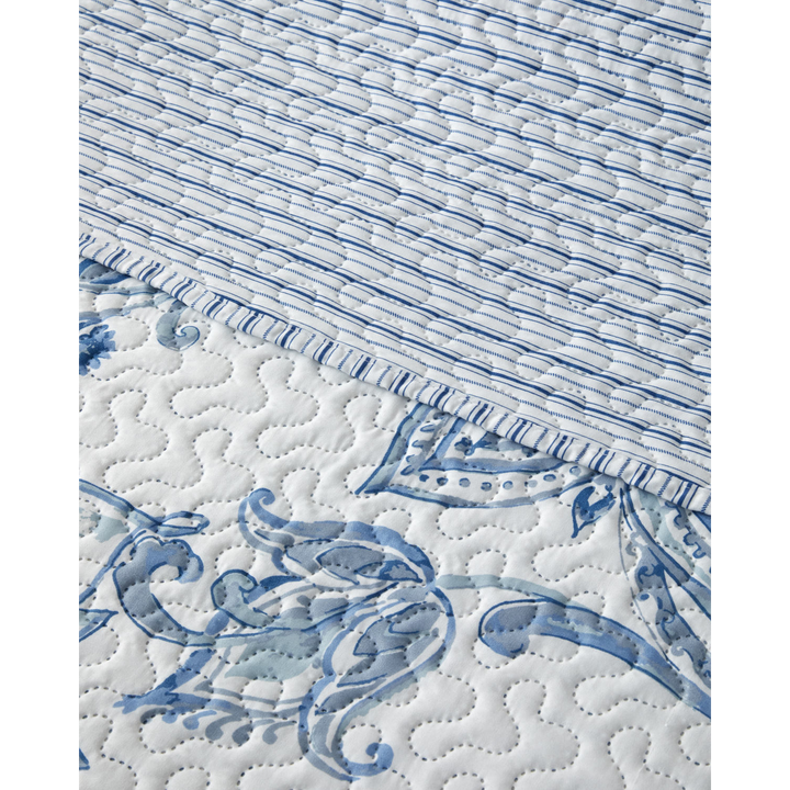 Nuit Paisley Bed Spread Set Blue