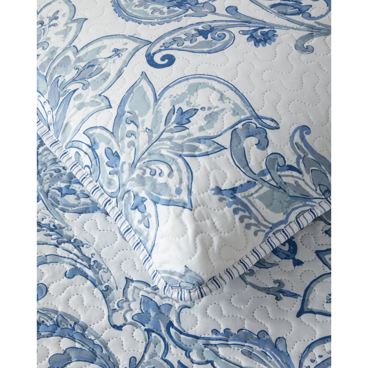 Nuit Paisley Bed Spread Set Blue