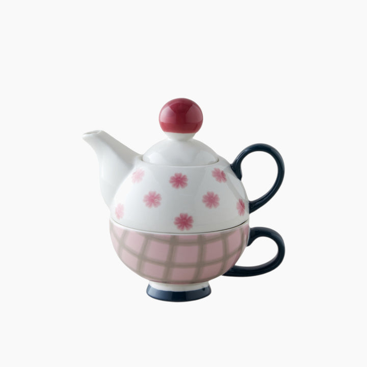 EH Florentis New Bone China Tea Pot Set 400 – 290 Ml Pink - Green