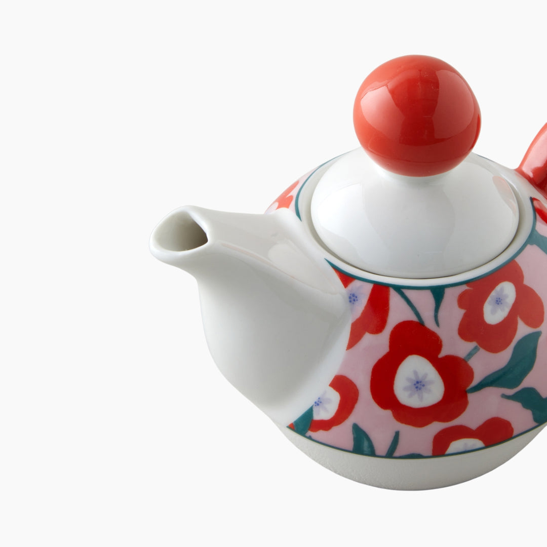 EH Bright Parade New Bone China Tea Pot Set 400 – 290 Ml Red
