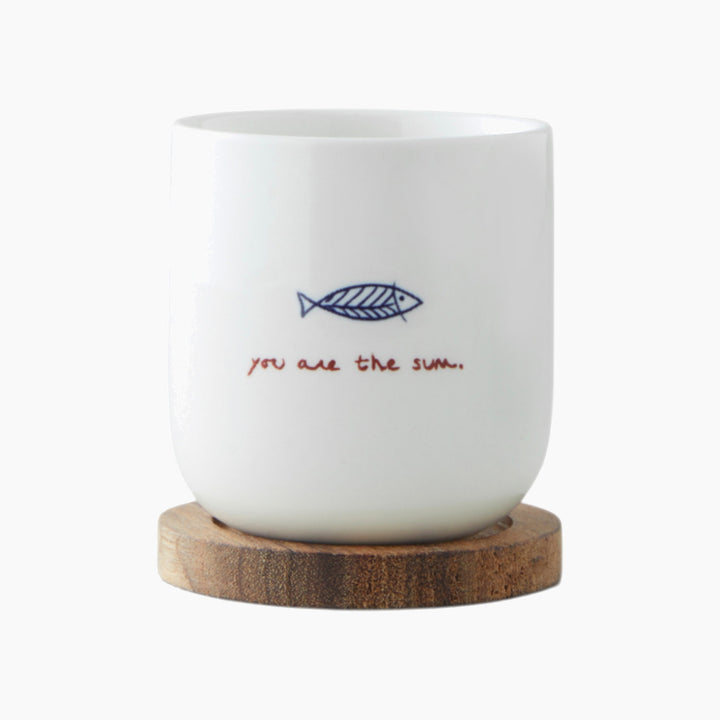 EH Mariner Sun Stoneware 6 Pieces,3 Servings Cup 150 Ml Blue - Red