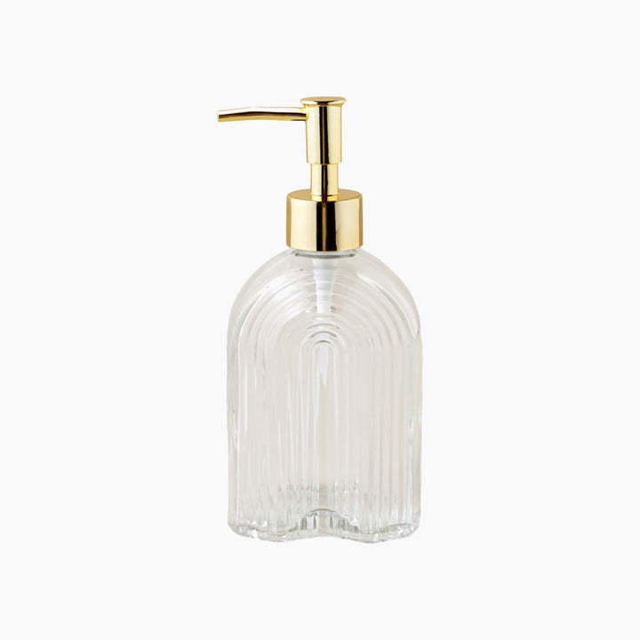 EH Karen Glass Bathroom Soap Dispenser 18.5 Cm Transparent