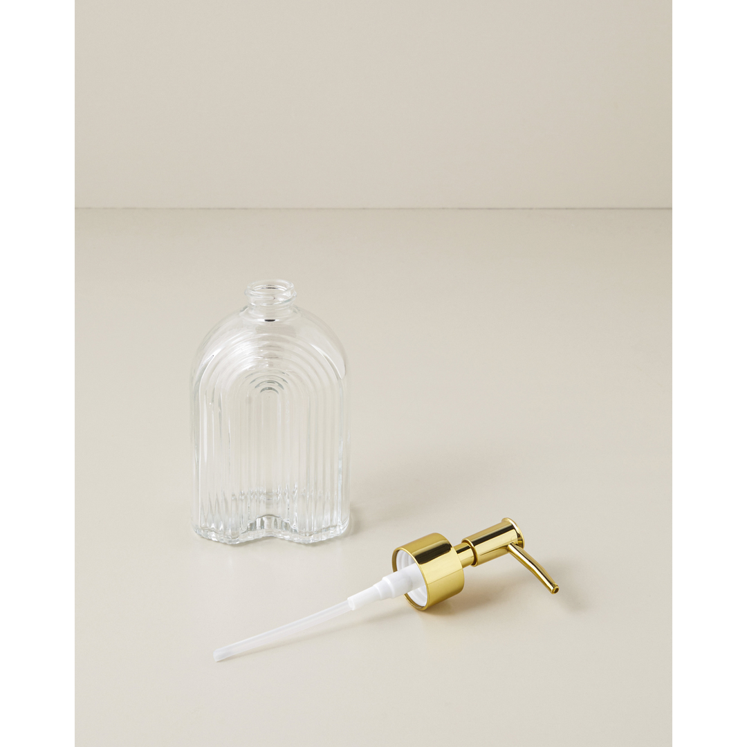 EH Karen Glass Bathroom Soap Dispenser 18.5 Cm Transparent