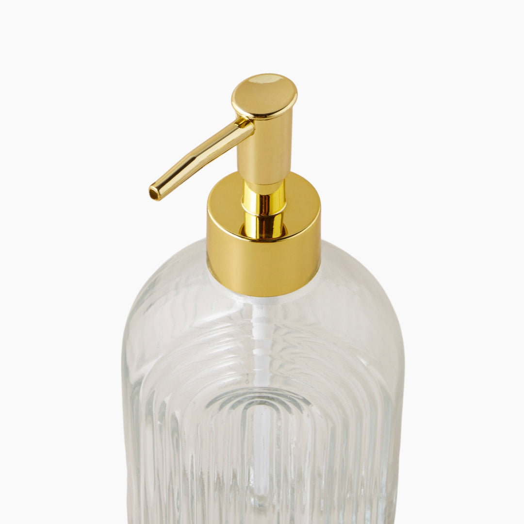 EH Karen Glass Bathroom Soap Dispenser 18.5 Cm Transparent