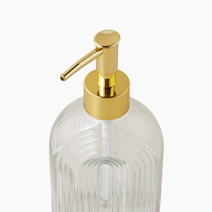 EH Karen Glass Bathroom Soap Dispenser 18.5 Cm Transparent