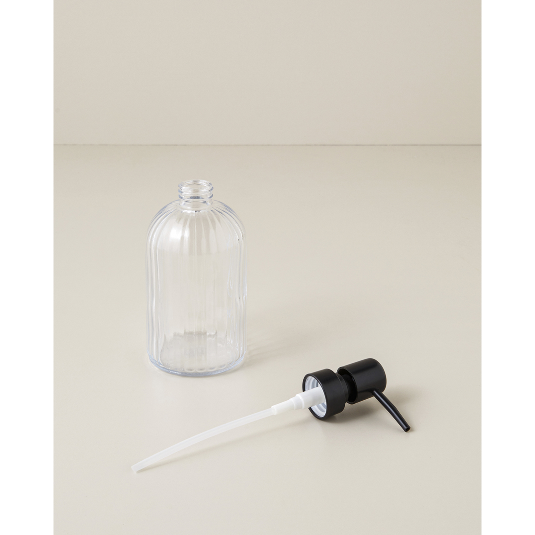 EH Karmin Glass Bathroom Soap Dispenser 19 Cm Transparent