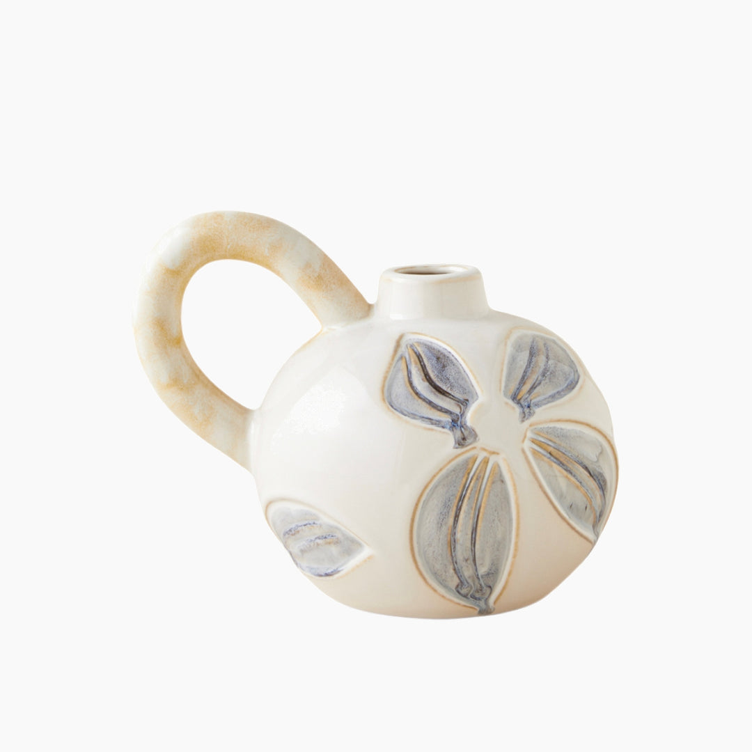 EH Glance Ceramic Vase 15 Cm White