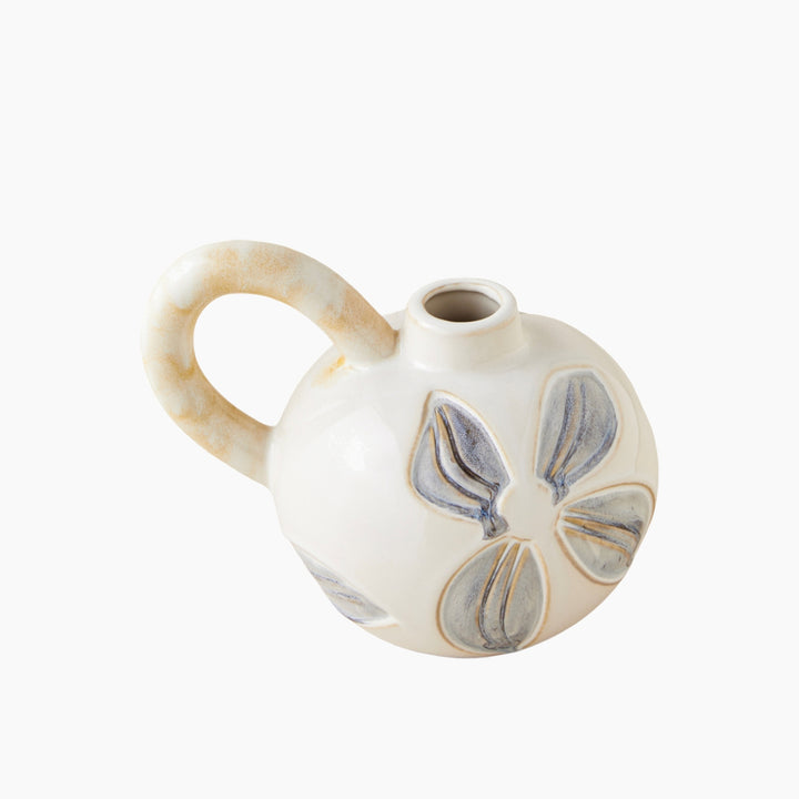 EH Glance Ceramic Vase 15 Cm White