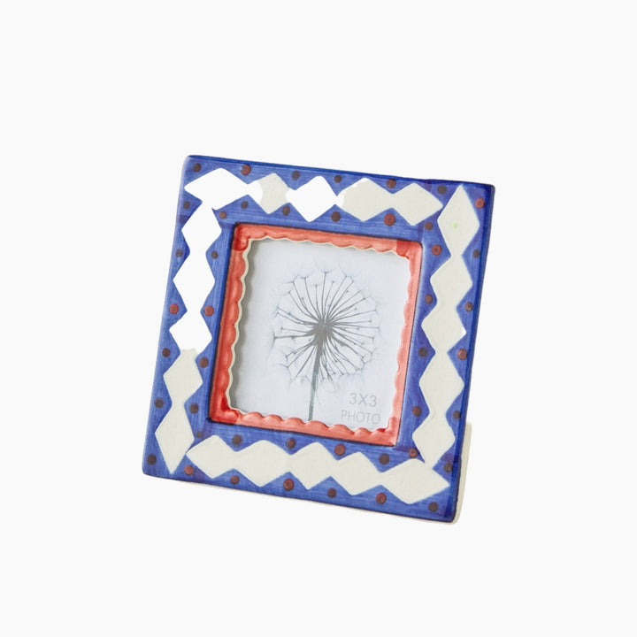 EH Living Karla Stoneware Photo Frame 8X8 Cm Multicolor