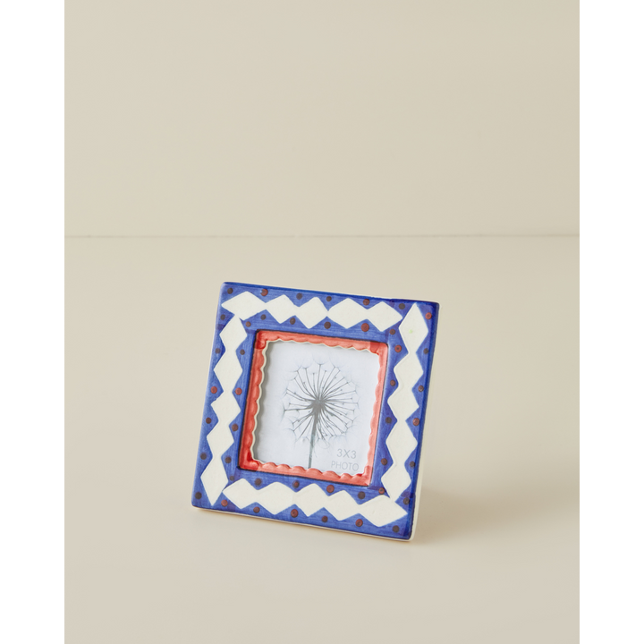 EH Living Karla Stoneware Photo Frame 8X8 Cm Multicolor