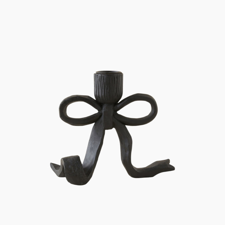 EH Antique Ribbon Polyresin Decorative Object 11,5 Cm Black
