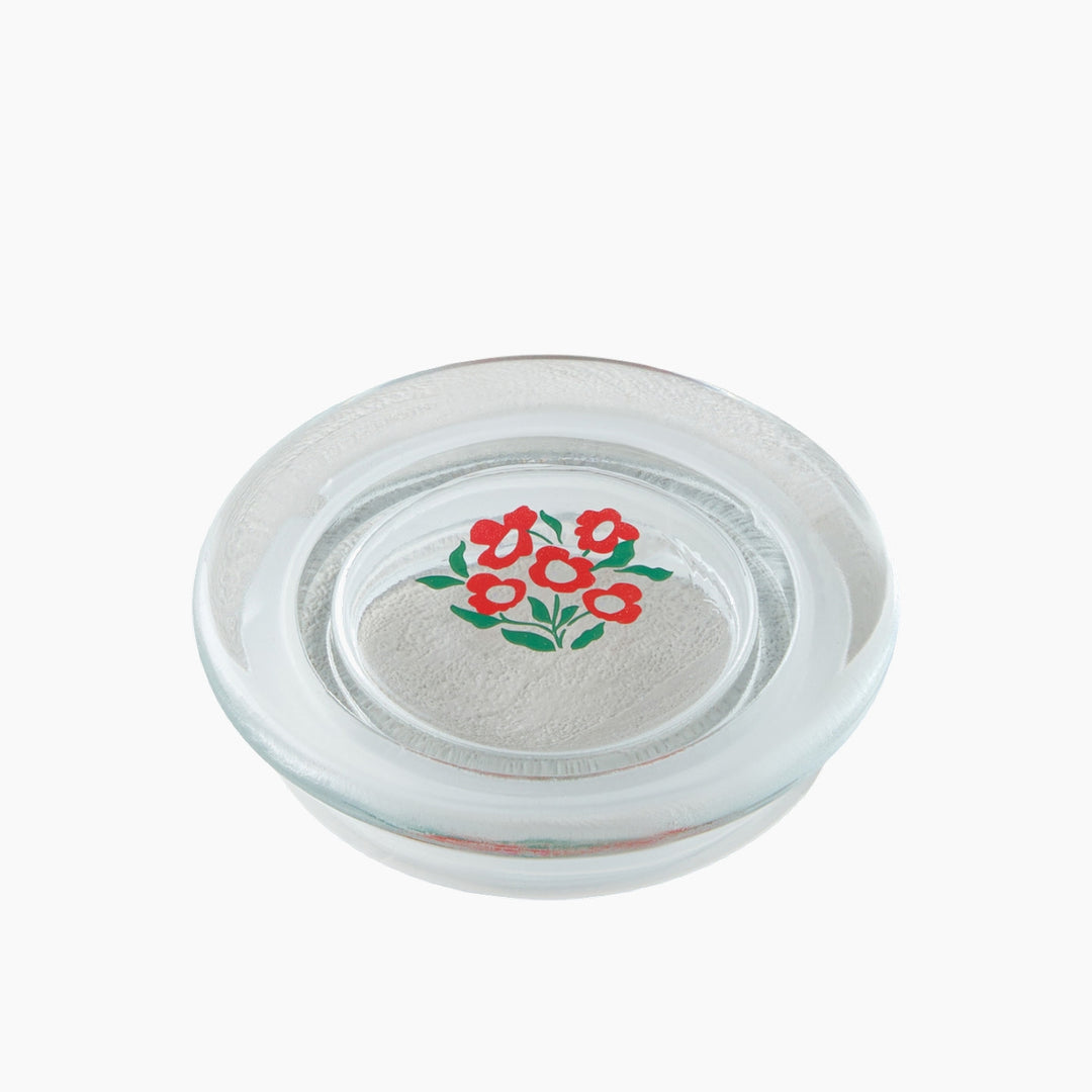 EH Bright Parade Glass Jar 500 Ml Red - White