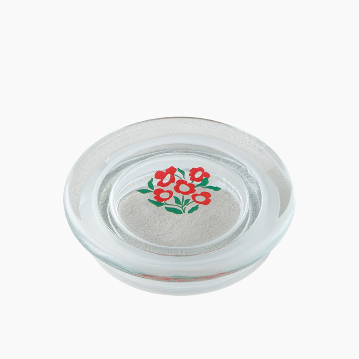 EH Bright Parade Glass Jar 500 Ml Red - White