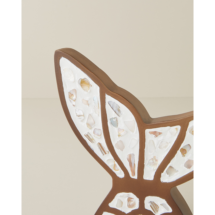 EH Wing Mdf Decorative 28 X 18 Cm White - Brown