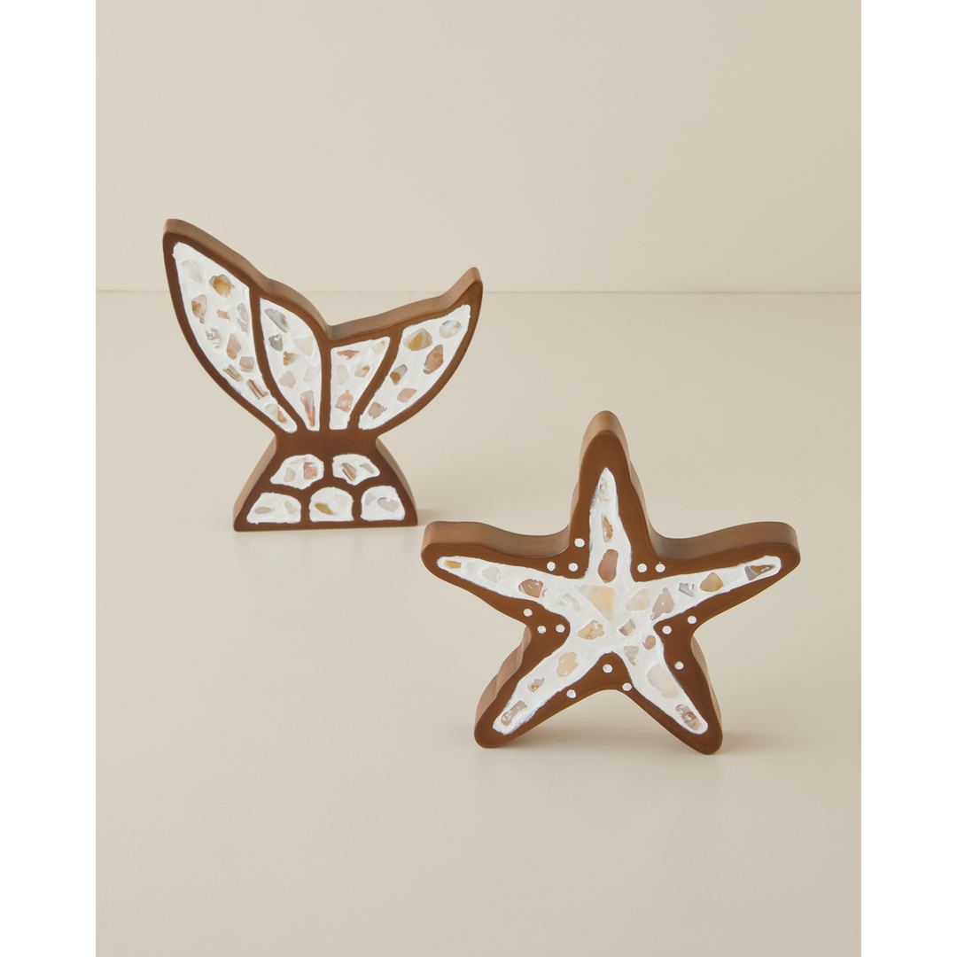 EH Wing Mdf Decorative 28 X 18 Cm White - Brown