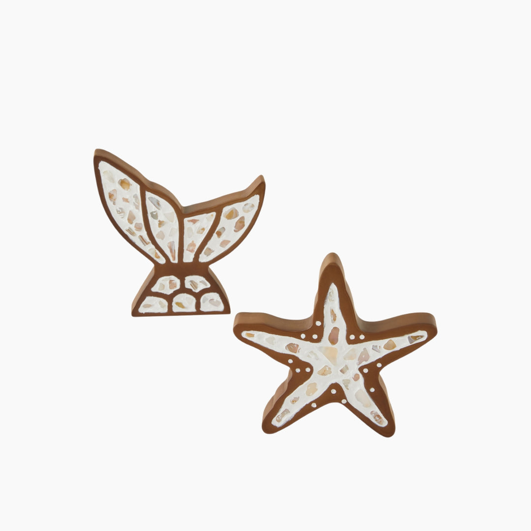 EH Living Star Mdf Decorative 17 X 17 Cm White - Brown