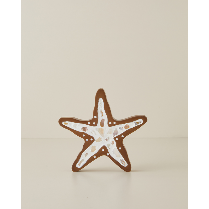 EH Living Star Mdf Decorative 17 X 17 Cm White - Brown