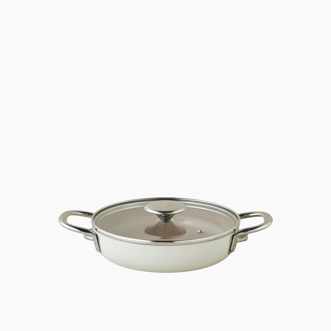 EH Prego Cerawell With Cover Omelet Pan 20 Cm Cream - Brown