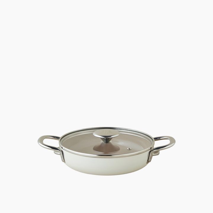 EH Prego Cerawell With Cover Omelet Pan 20 Cm Cream - Brown