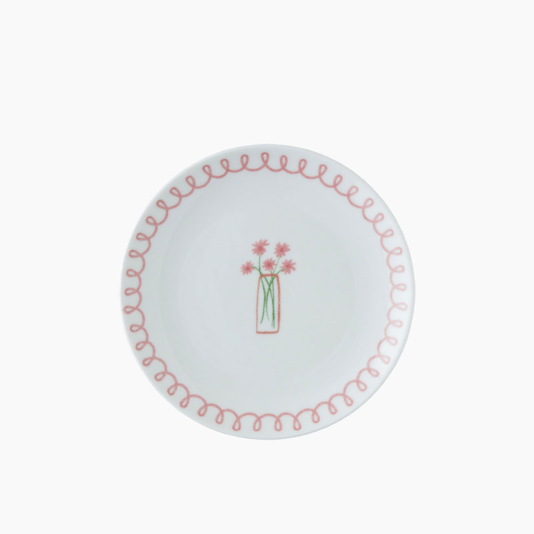 EH Violet Porcelain Breakfast Set 10 Pieces 4 Servings Colored