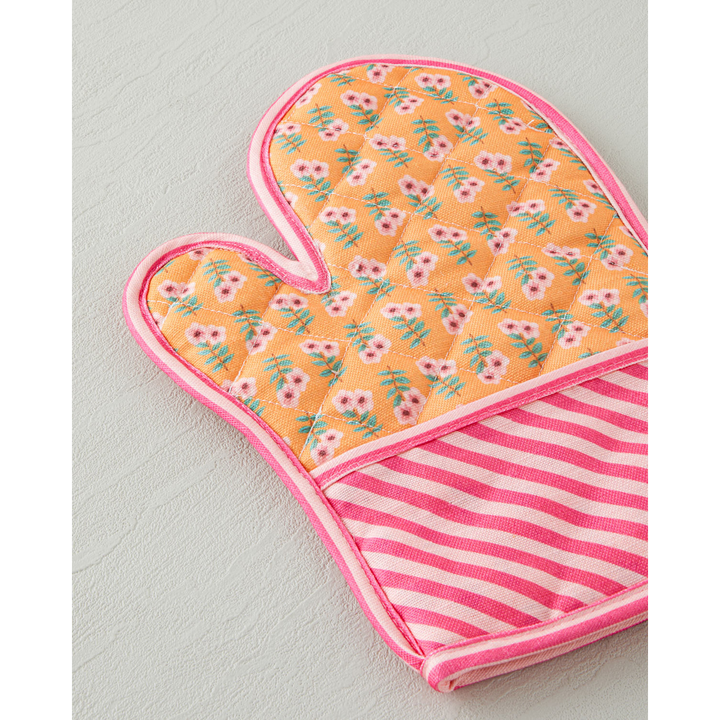 EH Whispering Petals Polyester 2 Pcs Kitchen Set Pink - Orange
