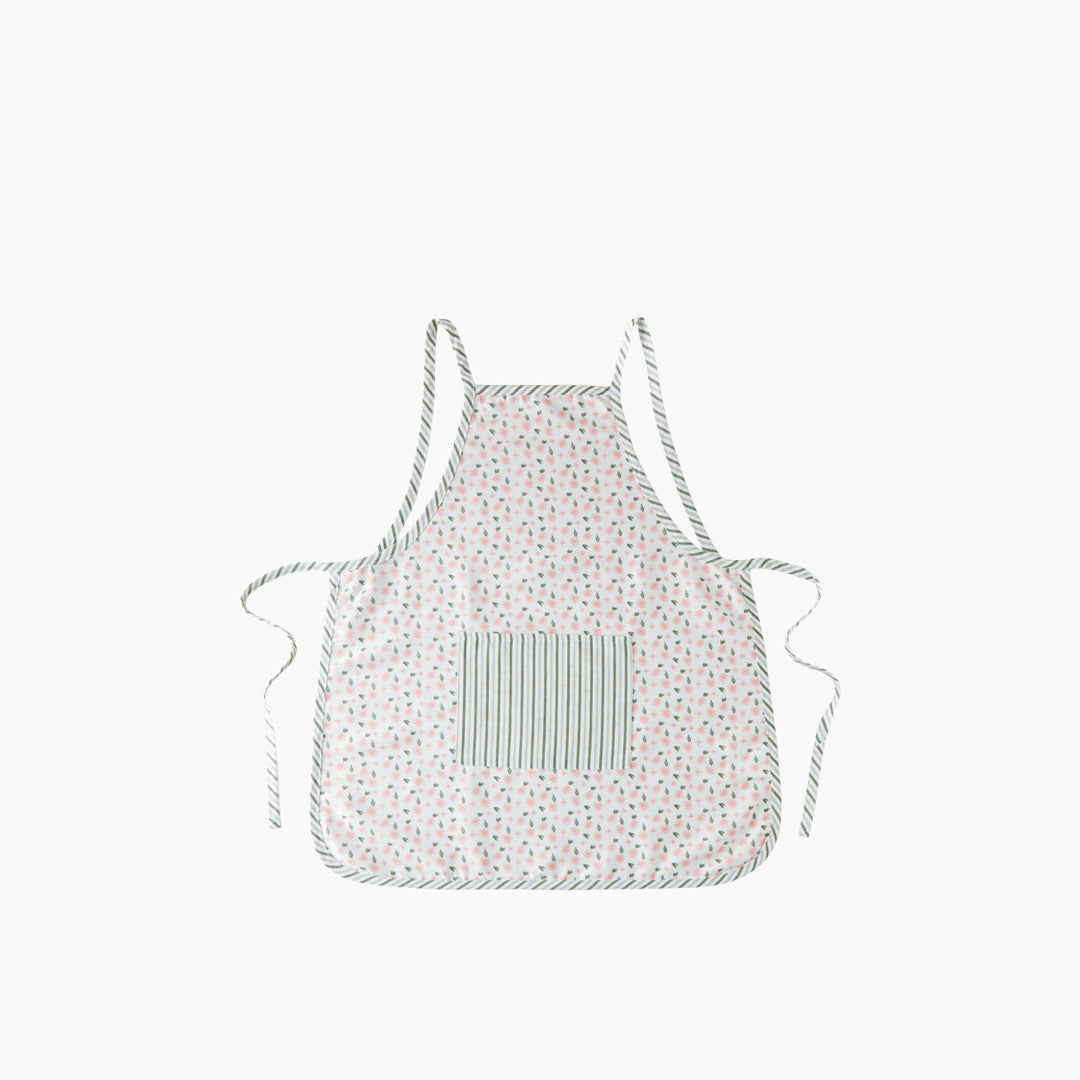 EH Petal Dreams Polyester Kitchen Apron White - Pink