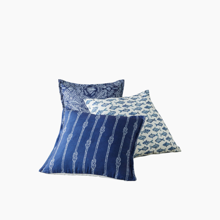 EH Rope Toss Pillow Cover 45 X 45 Cm Navy Blue