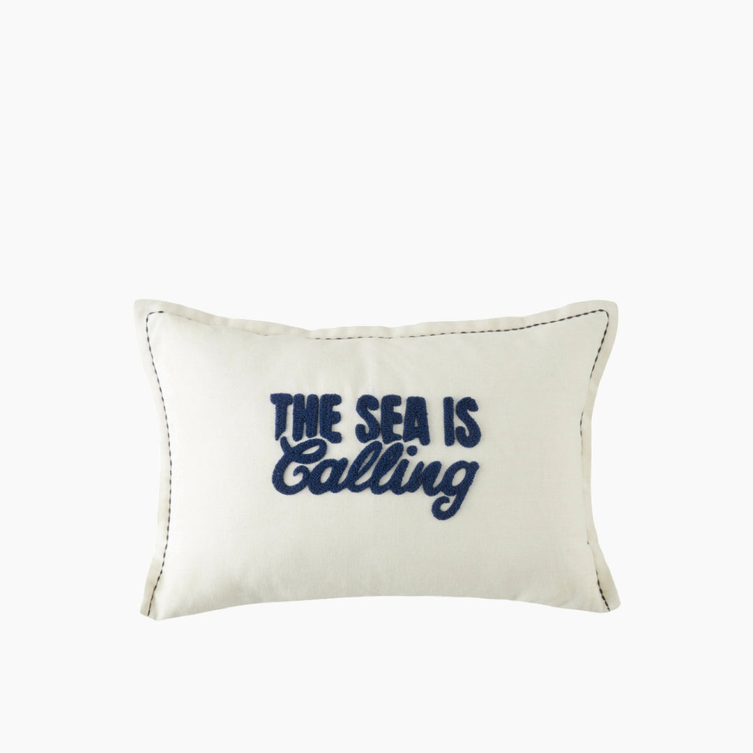EH The Sea Is Calling Stuffed Cushion  Navy Blue - Beige
