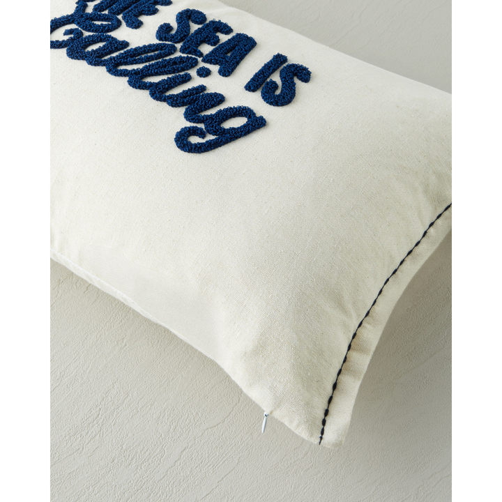 EH The Sea Is Calling Stuffed Cushion  Navy Blue - Beige