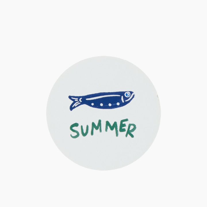 EH Blue Depth Wooden 6 Pcs Coaster 9.5 Cm Blue - Green