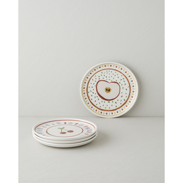 EH Fruity Ceramic 4 Pcs Cake Set 20 Cm Colored
