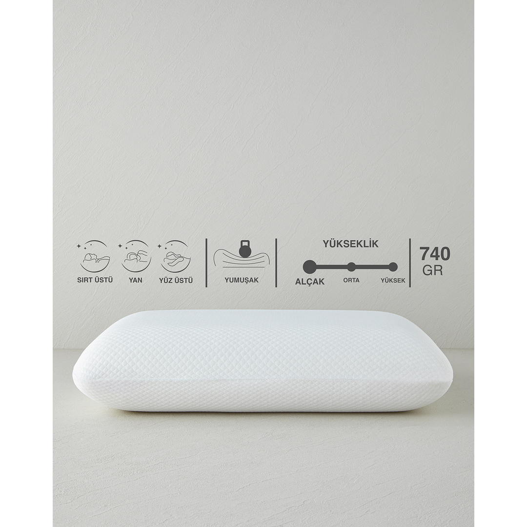 EH Living Resty Visco Pillow 37 X 54 Cm White
