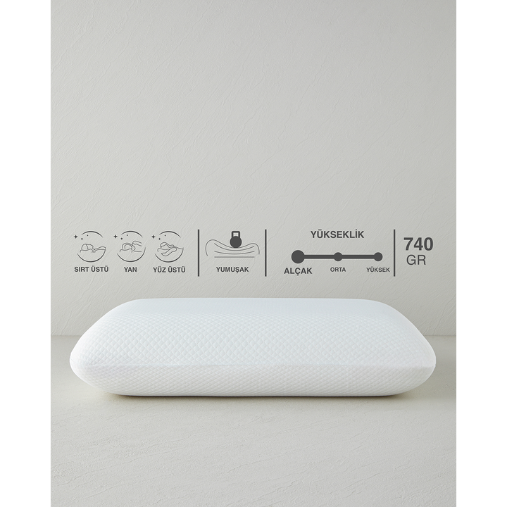 EH Living Resty Visco Pillow 37 X 54 Cm White