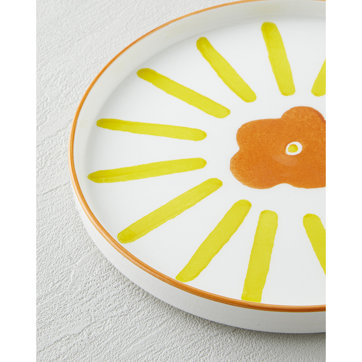 EH Living Sunflowers Ceramic 4 Pcs Cake Set 20 Cm Colored