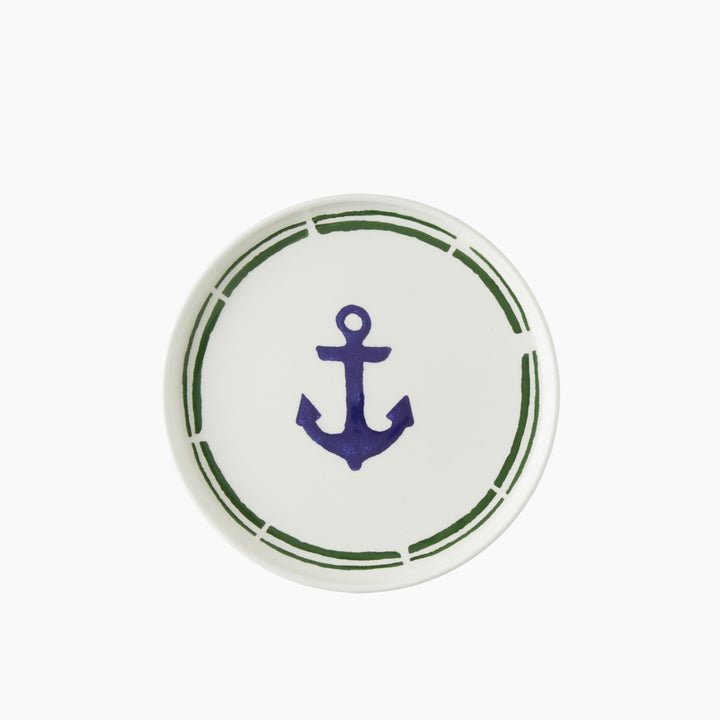 EH Ceramic Cake Plate 16 Cm Navy Blue - Green