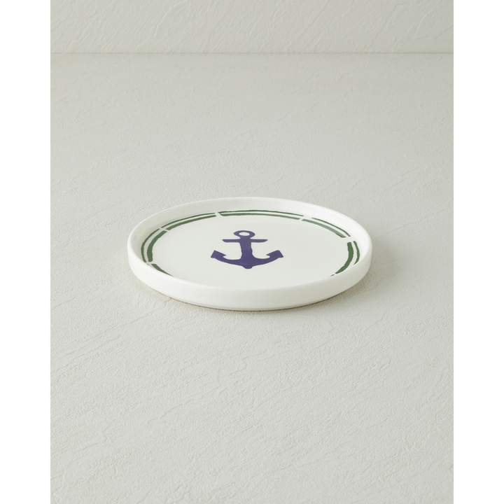 EH Ceramic Cake Plate 16 Cm Navy Blue - Green