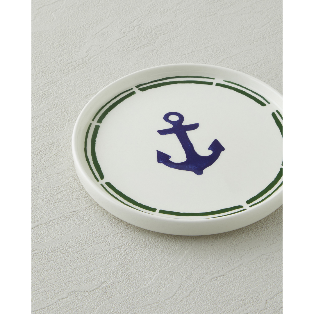 EH Ceramic Cake Plate 16 Cm Navy Blue - Green