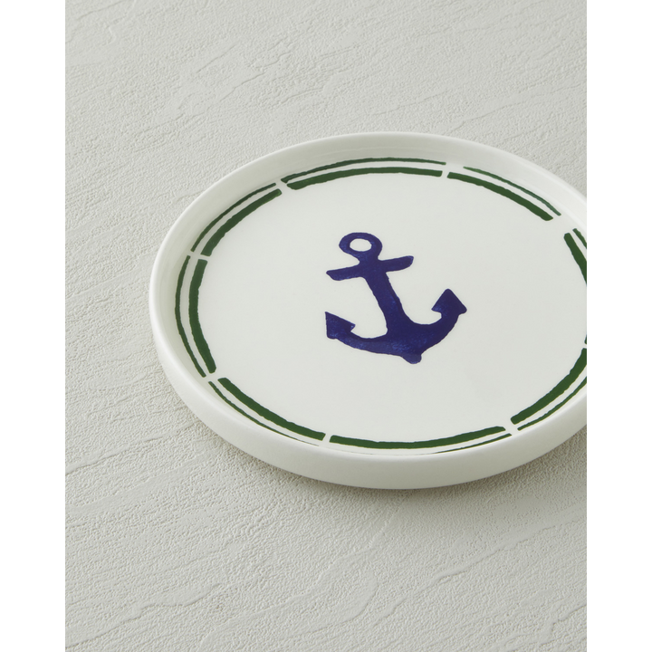 EH Ceramic Cake Plate 16 Cm Navy Blue - Green